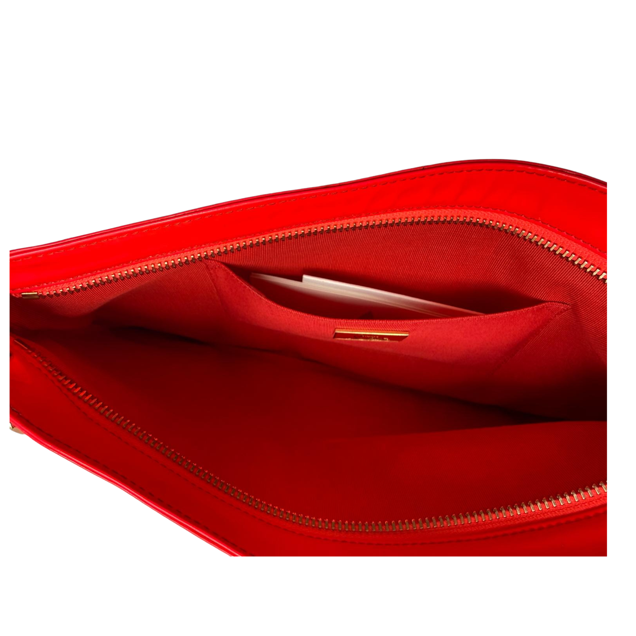 Louboutin Clutch, Loubiposh Matte Leather Bag, Neon Pink