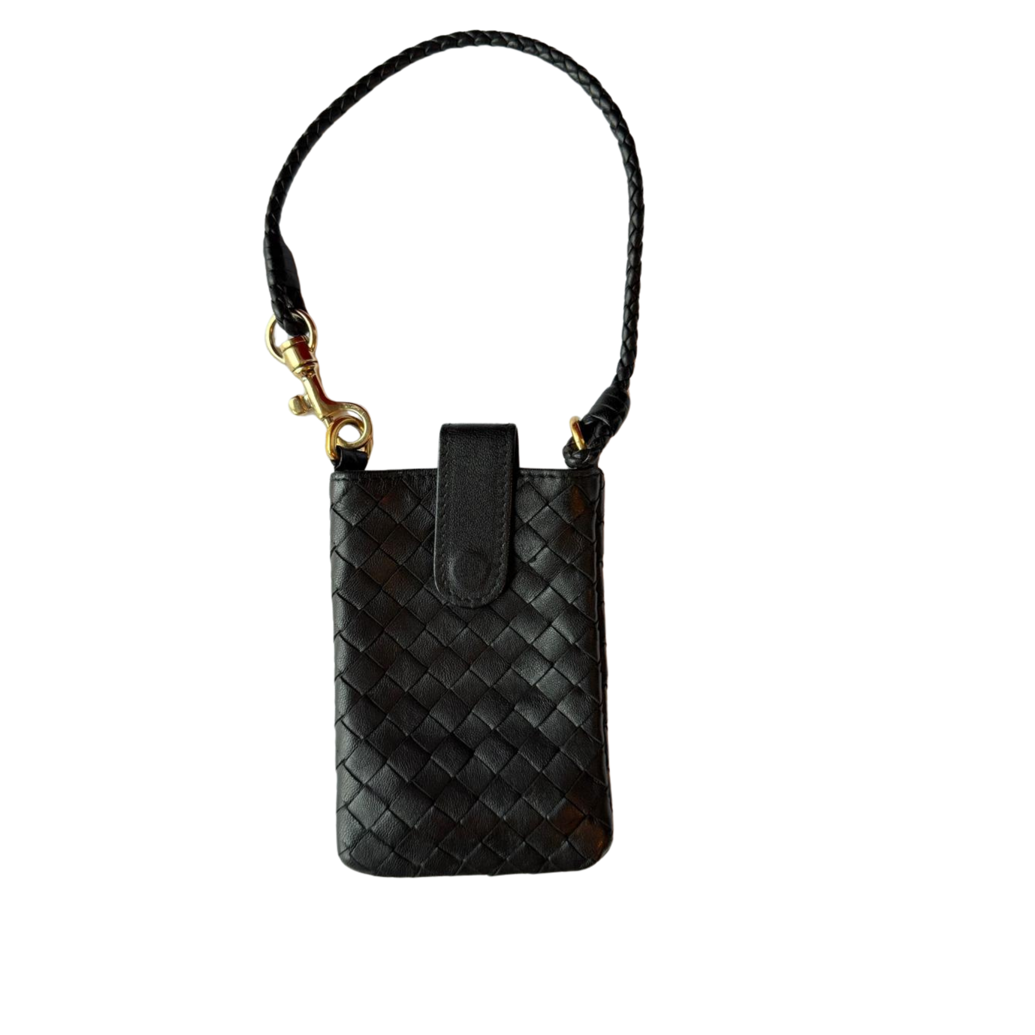 Bottega Veneta, Lammleder, Handyhülle mit Kette