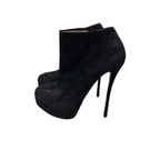 Louboutin Velour hoher Absatz, Gr. 38