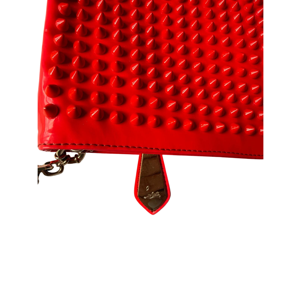 Louboutin Clutch, Loubiposh Matte Leather Bag, Neon Pink