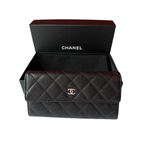 Chanel Portmonee, SHW, Kaviarleder