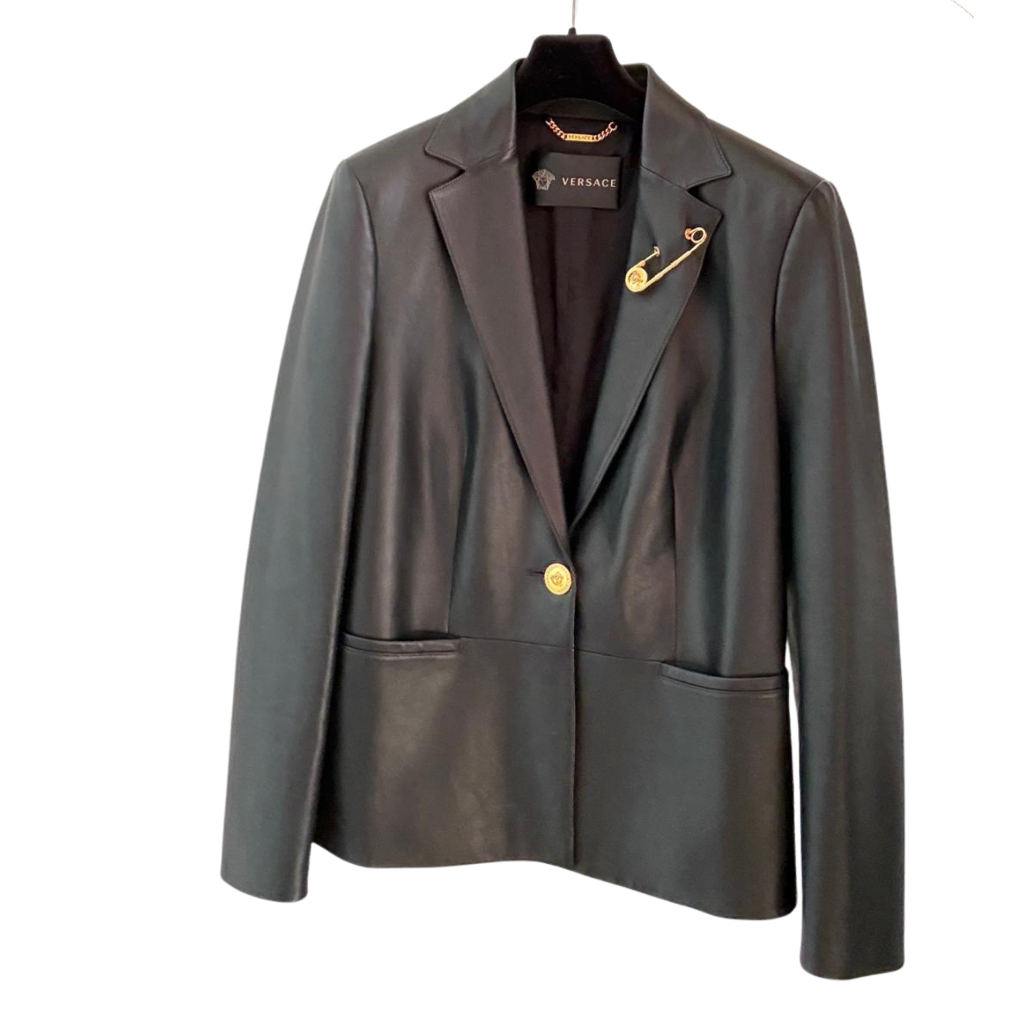 Versace Lederjacke/Blazer