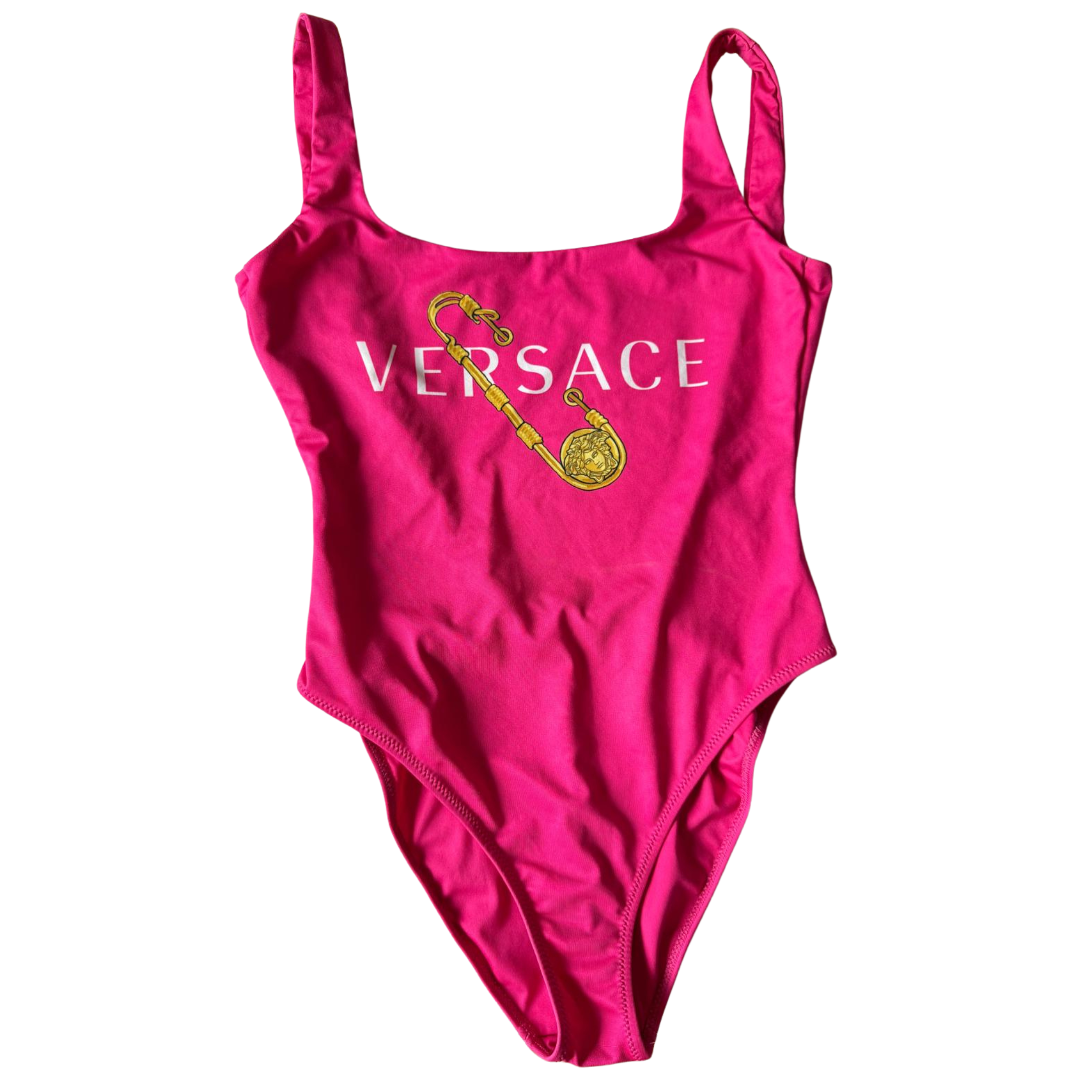 Versace, pink mit Stecknadel