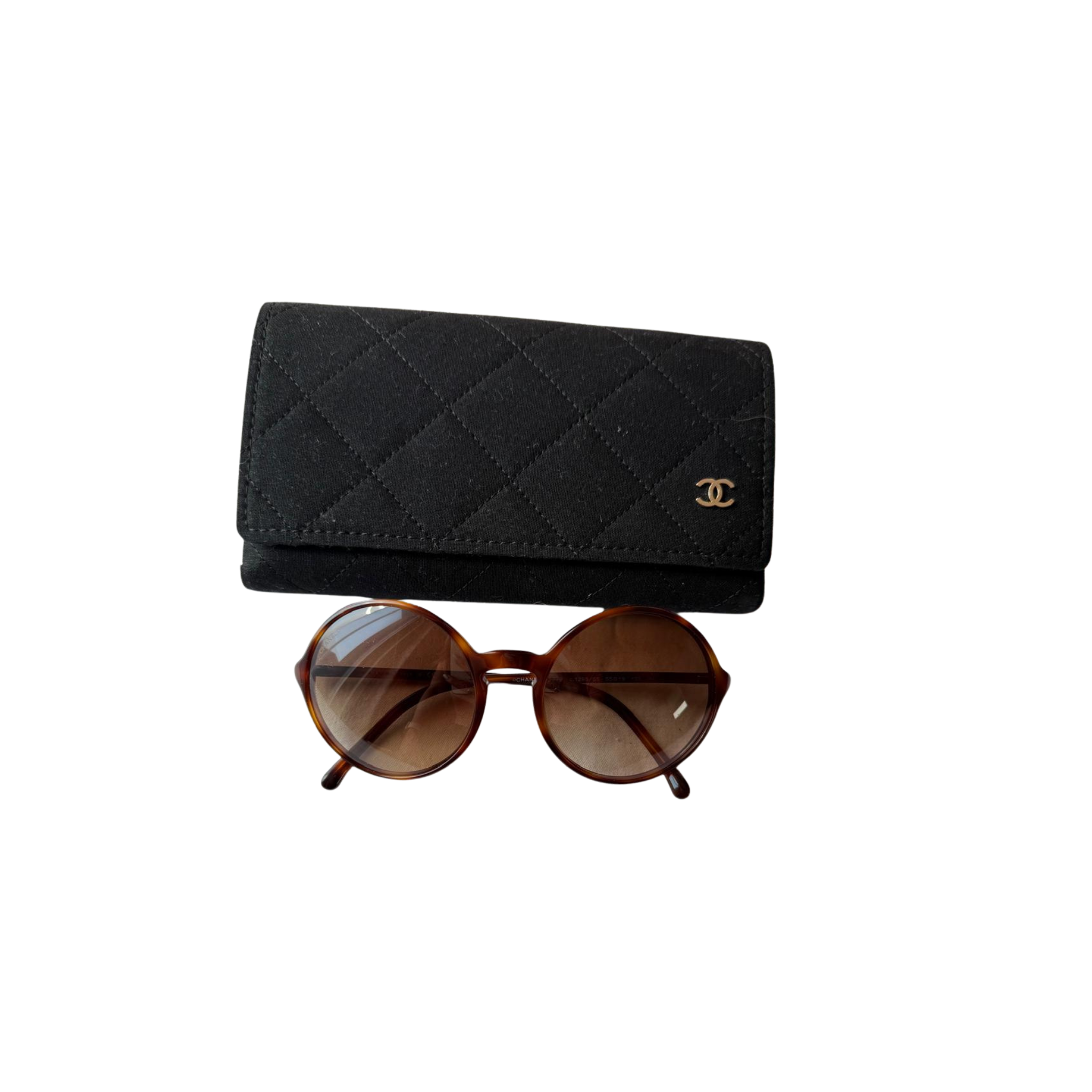 Chanel, runde Gläser mit Logo CC