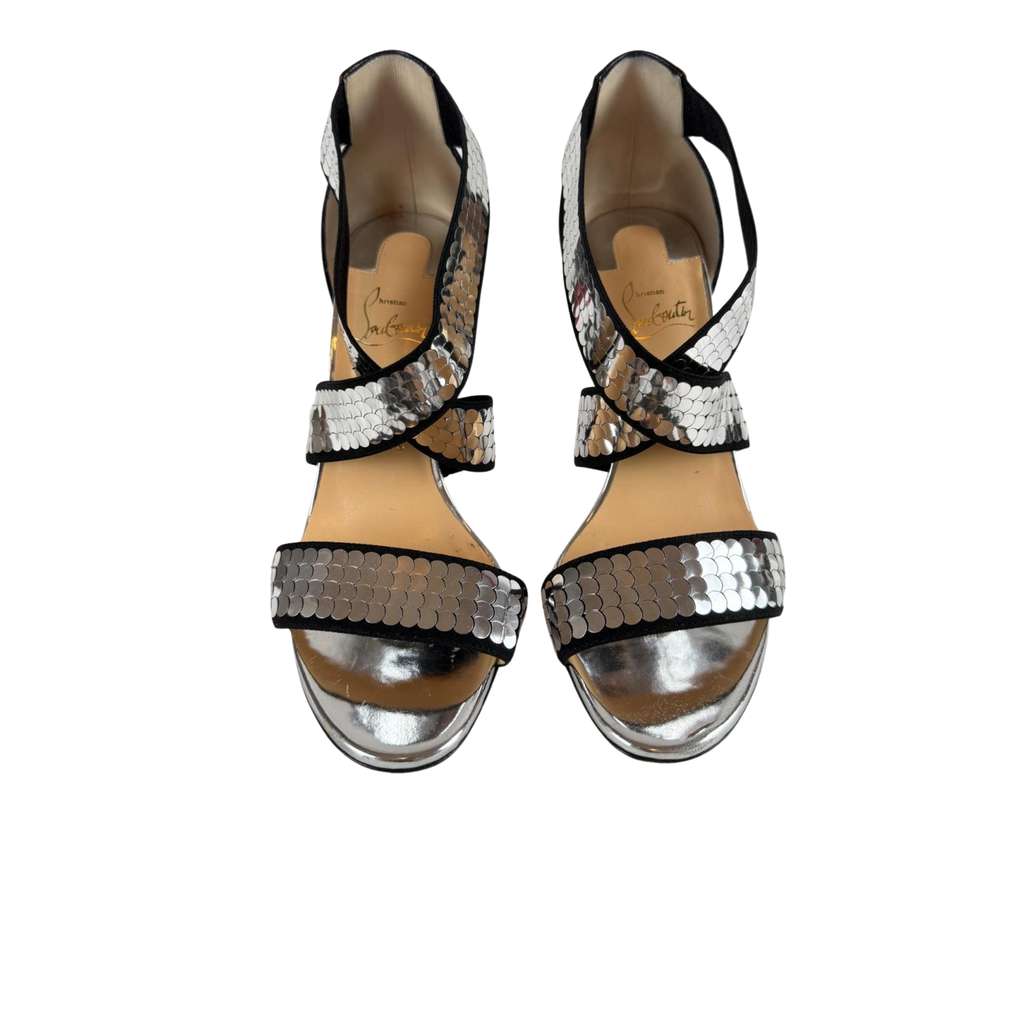 Louboutin Disco Sandalen, Gr. 37.5