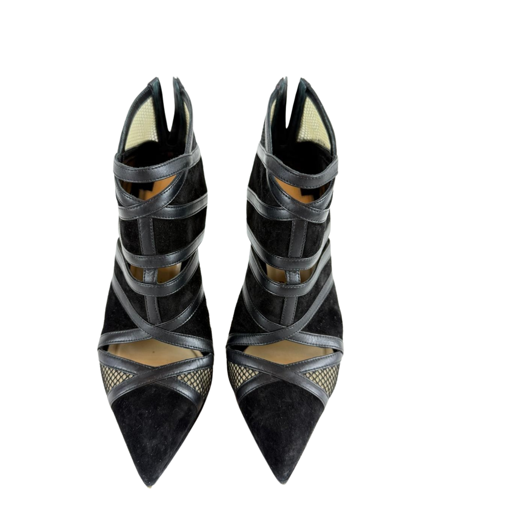 Louboutin Mesh Wildleder, Gr. 37.5