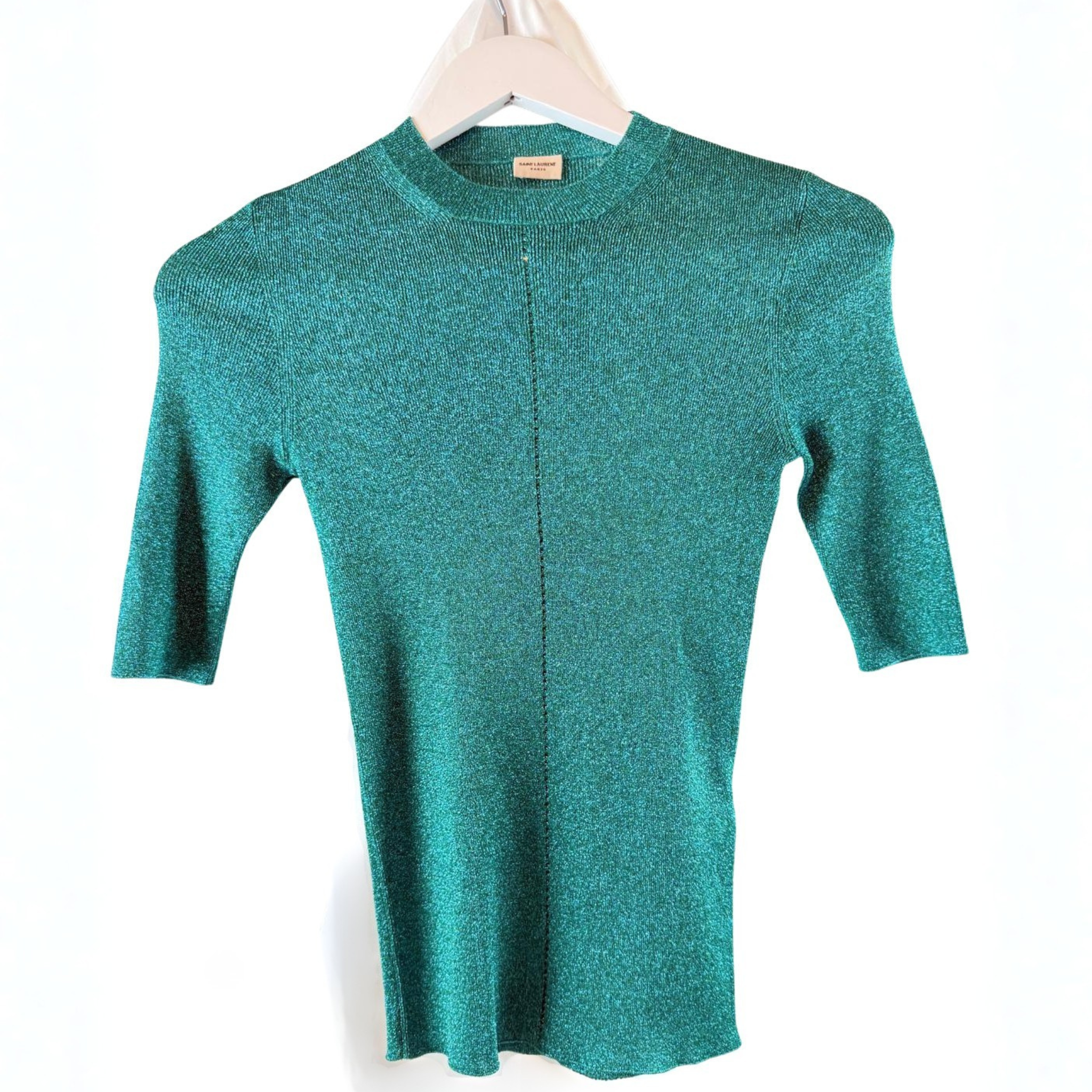 Saint Laurent Pullover türkis