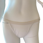 Monica Hansen Beachwear, weiss mit Perlen