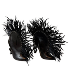 Balmain Stiefel mit Federn, Gr. 38