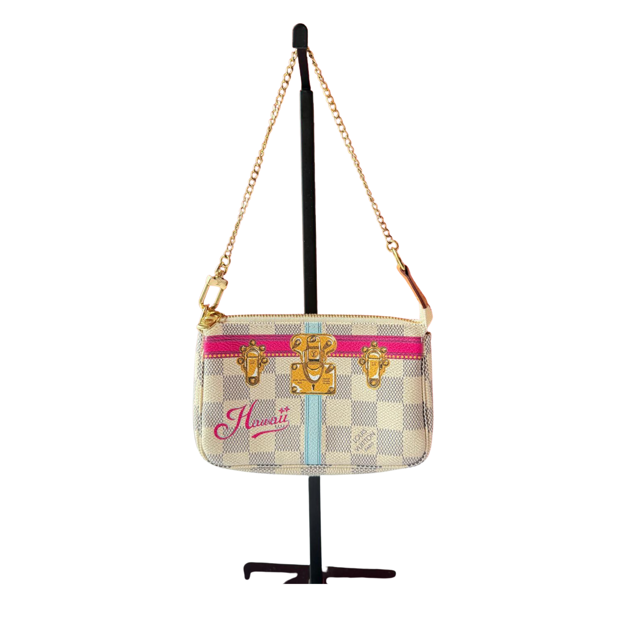 Louis Vuitton, Sammlerstück, Pochette Damier azur Hawai
