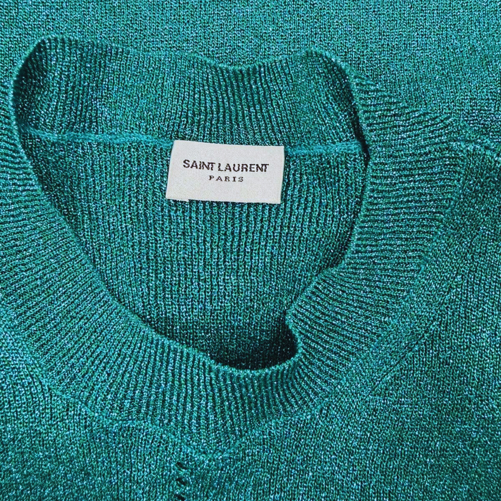 Saint Laurent Pullover türkis