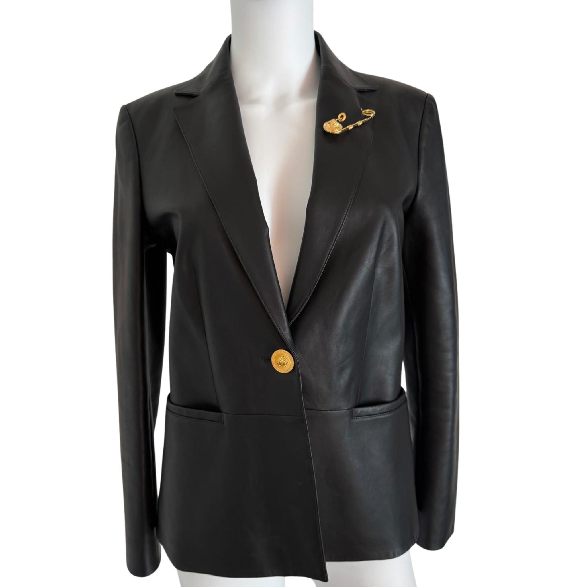 Versace Lederjacke/Blazer