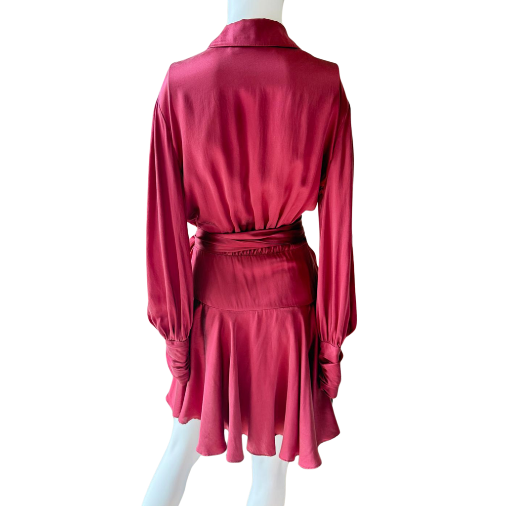 Zimmermann Seidenkleid, bordeaux