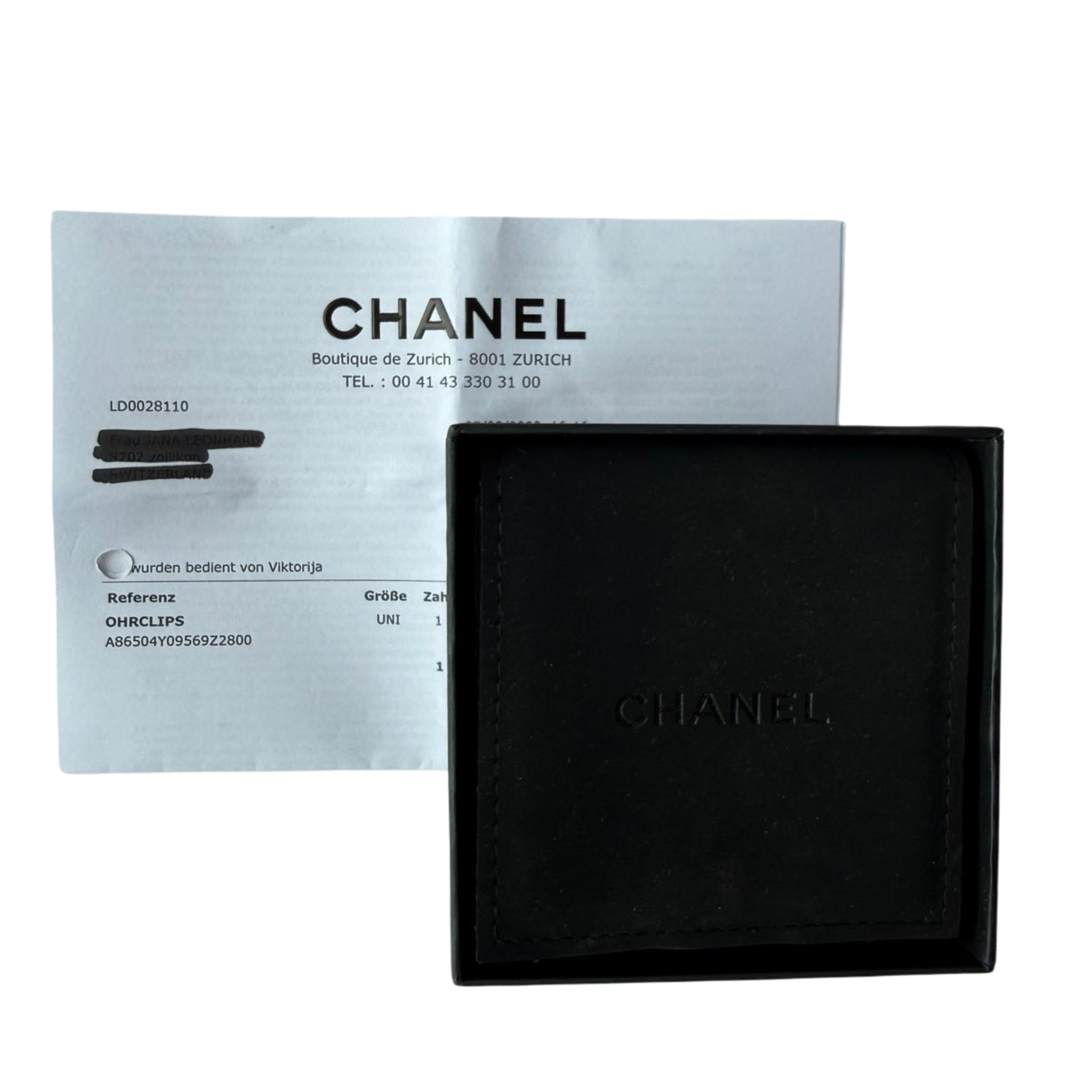 Chanel Ohrstecker, champagner