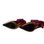 Fendi Stiefel samt rot, Gr. 38