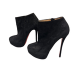 Louboutin Velour hoher Absatz, Gr. 38