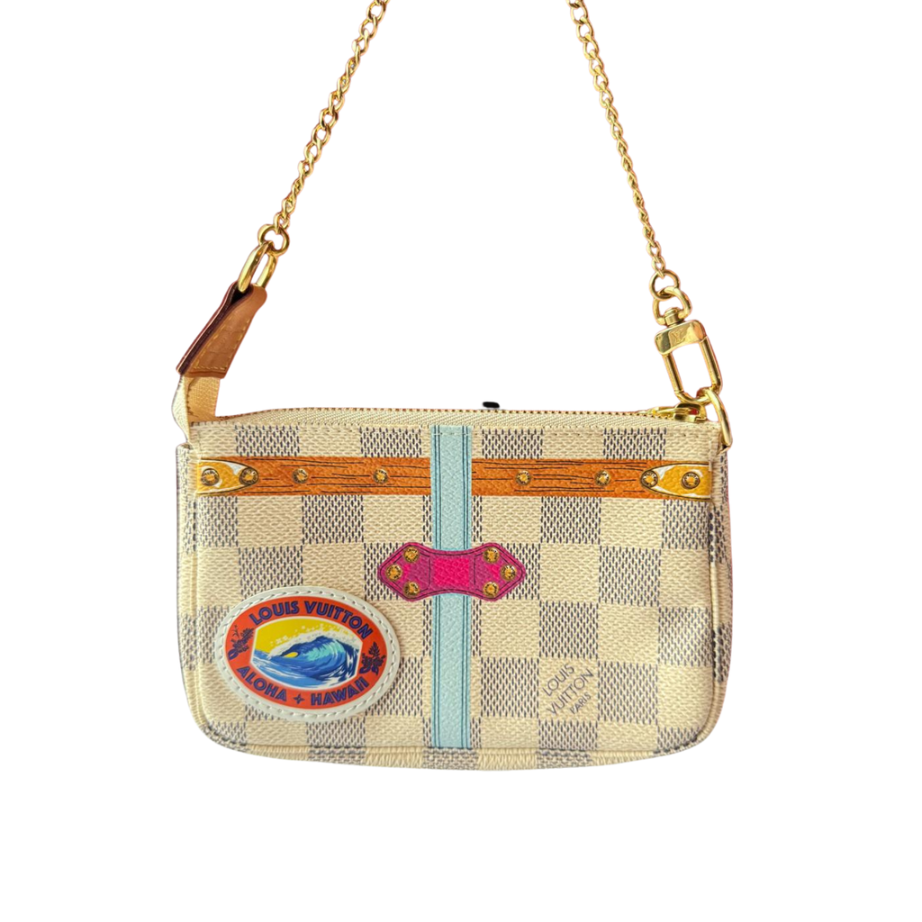 Louis Vuitton, Sammlerstück, Pochette Damier azur Hawai