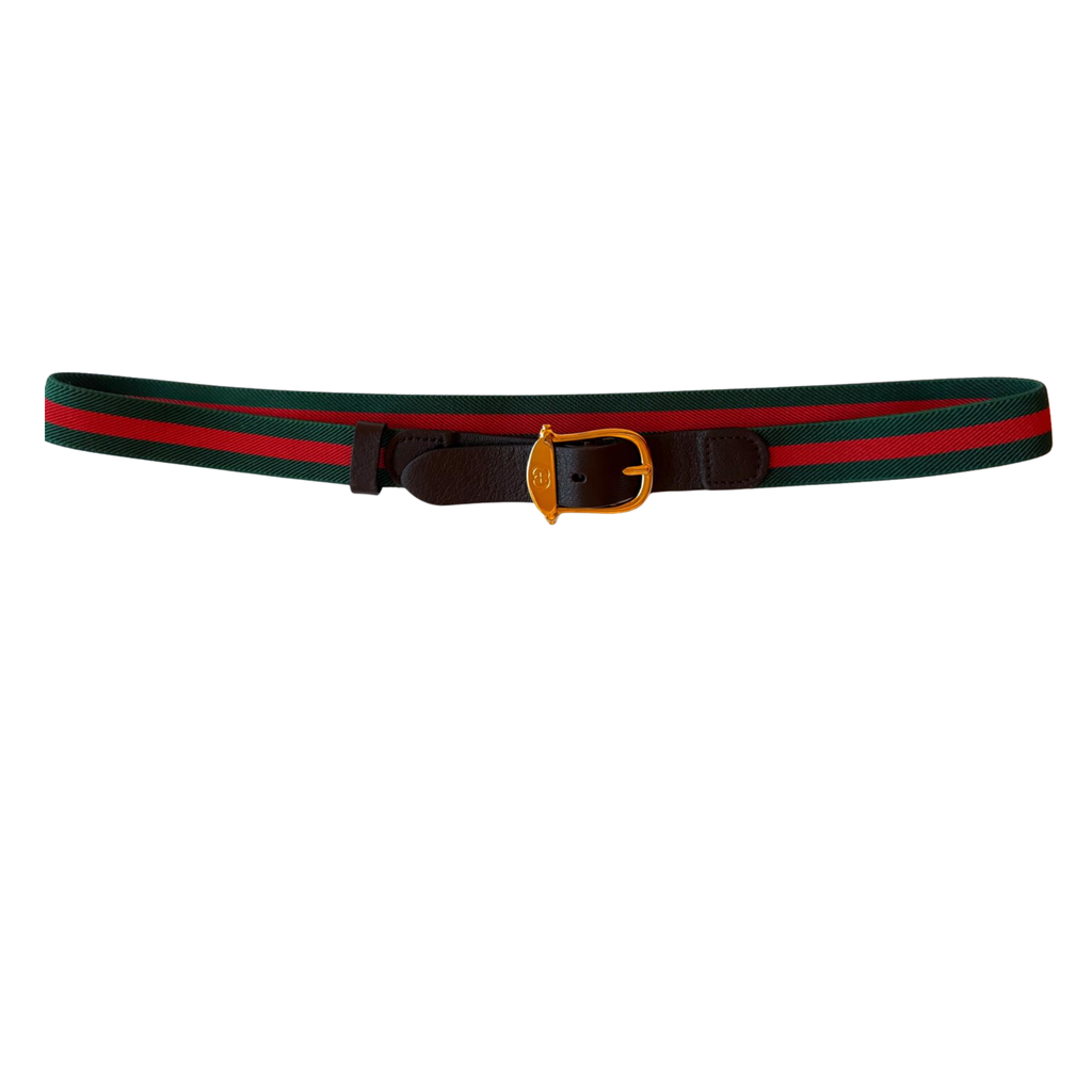 Gucci Gürtel rot grün gestreift