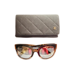 Chanel Sonnenbrille mit schwarzen CC Logo
