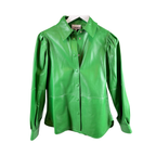 Ganni Leder Bluse