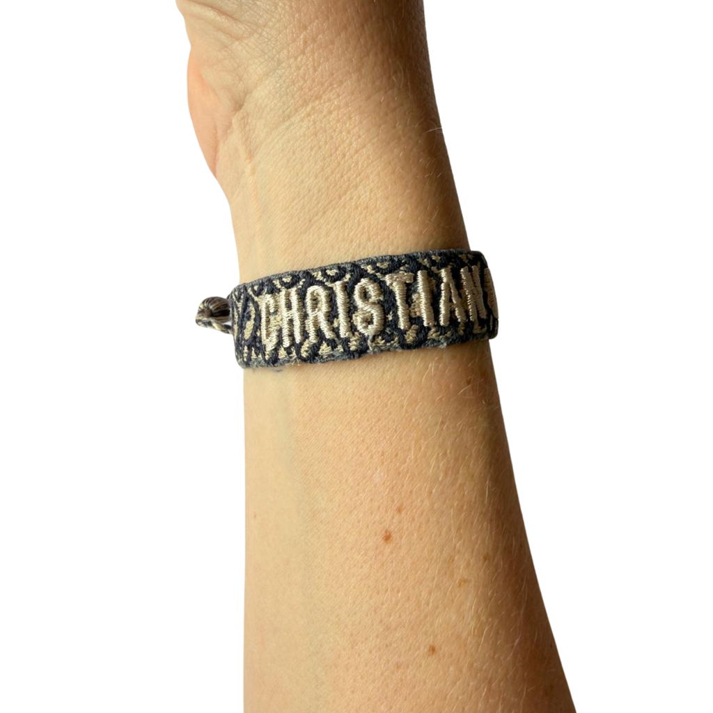 Dior J'adior Armband aus gewebter Baumwolle