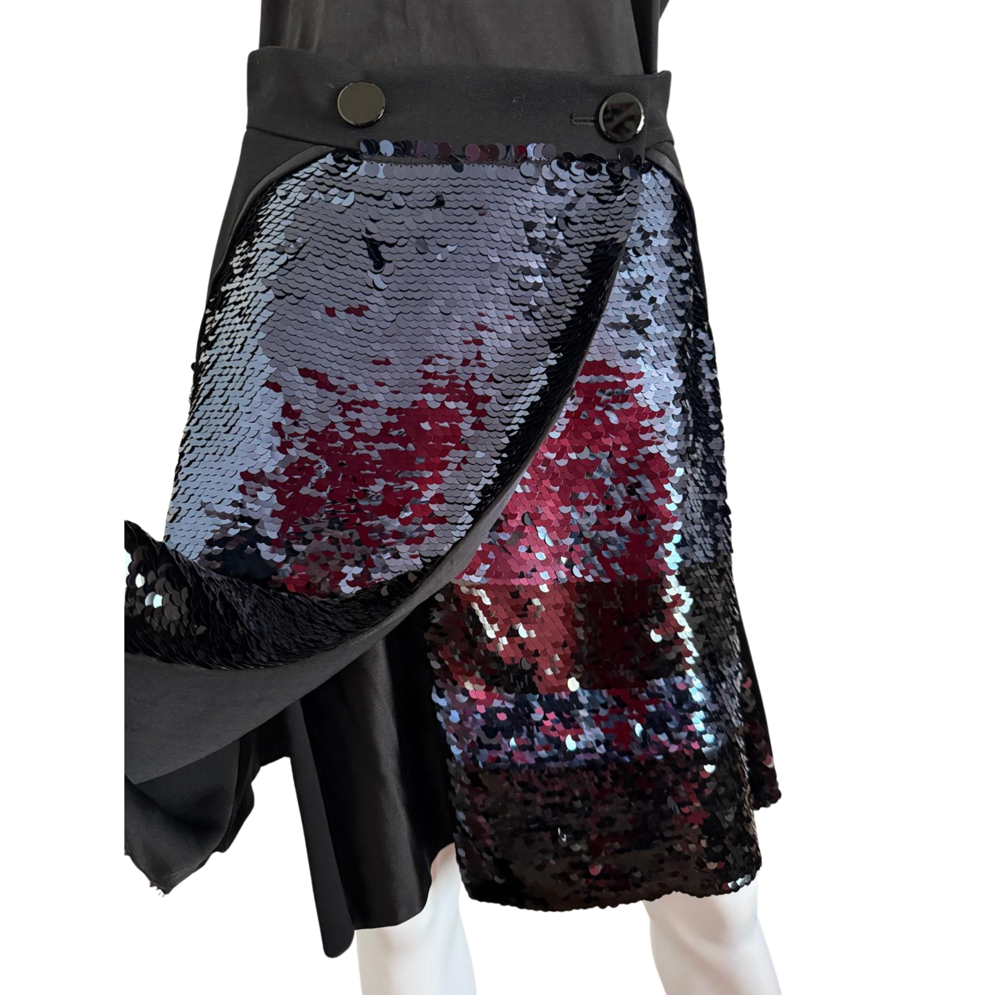 Louis Vuitton Paillettenwickelrock