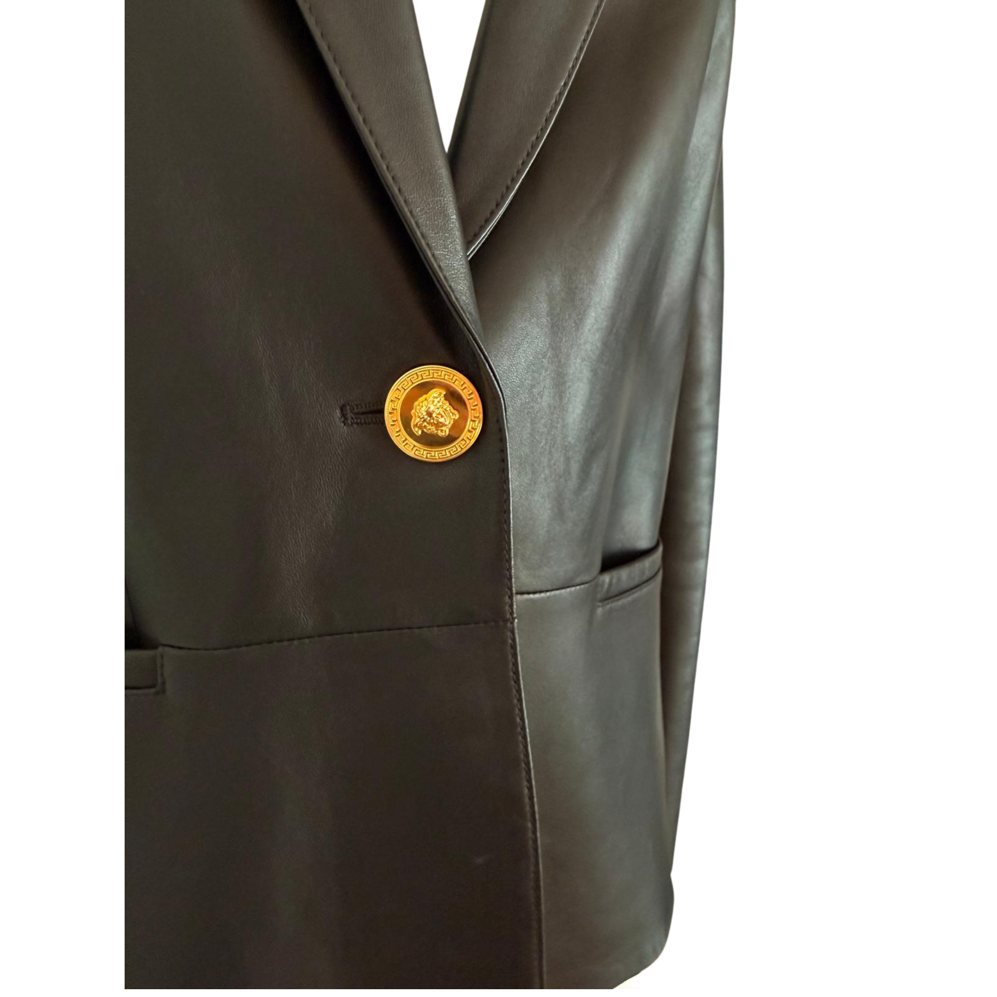 Versace Lederjacke/Blazer