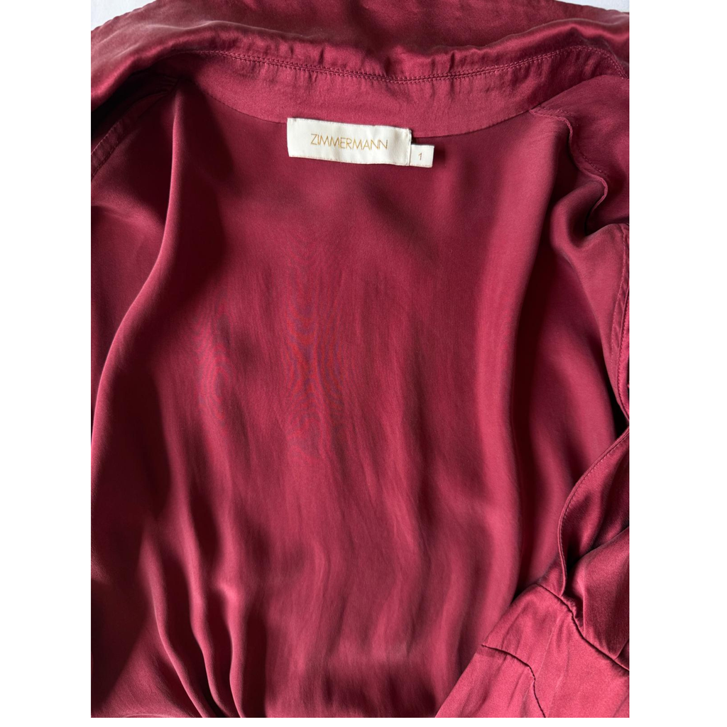 Zimmermann Seidenkleid, bordeaux