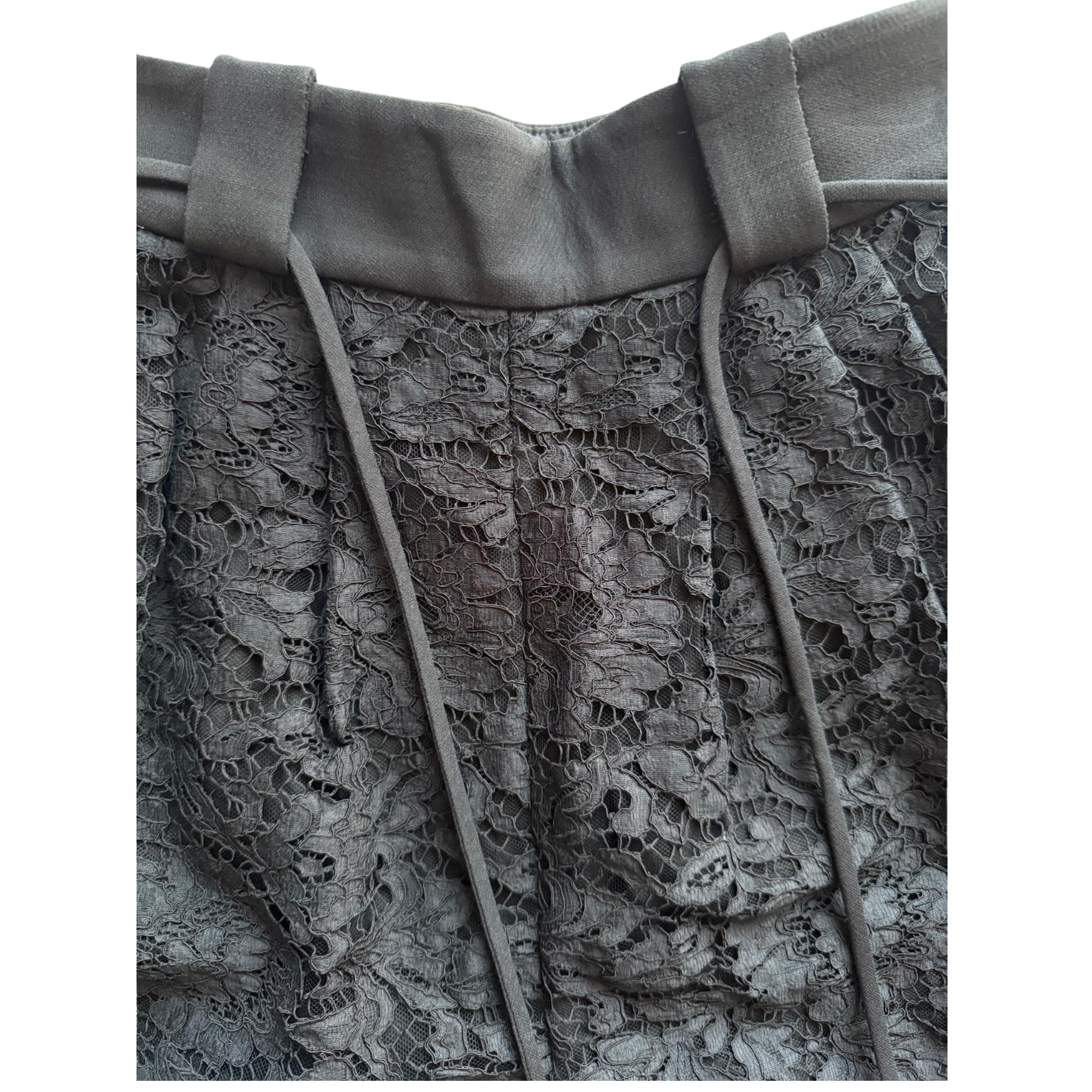 Valentino High Waisted Floral Lace Culotte Shorts