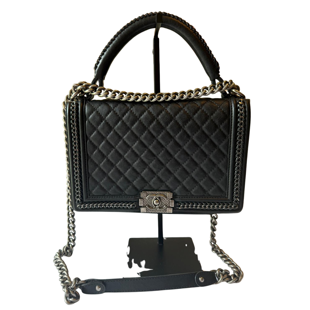 Chanel Boy Bag Large, Limited Edition mit Kettenrand