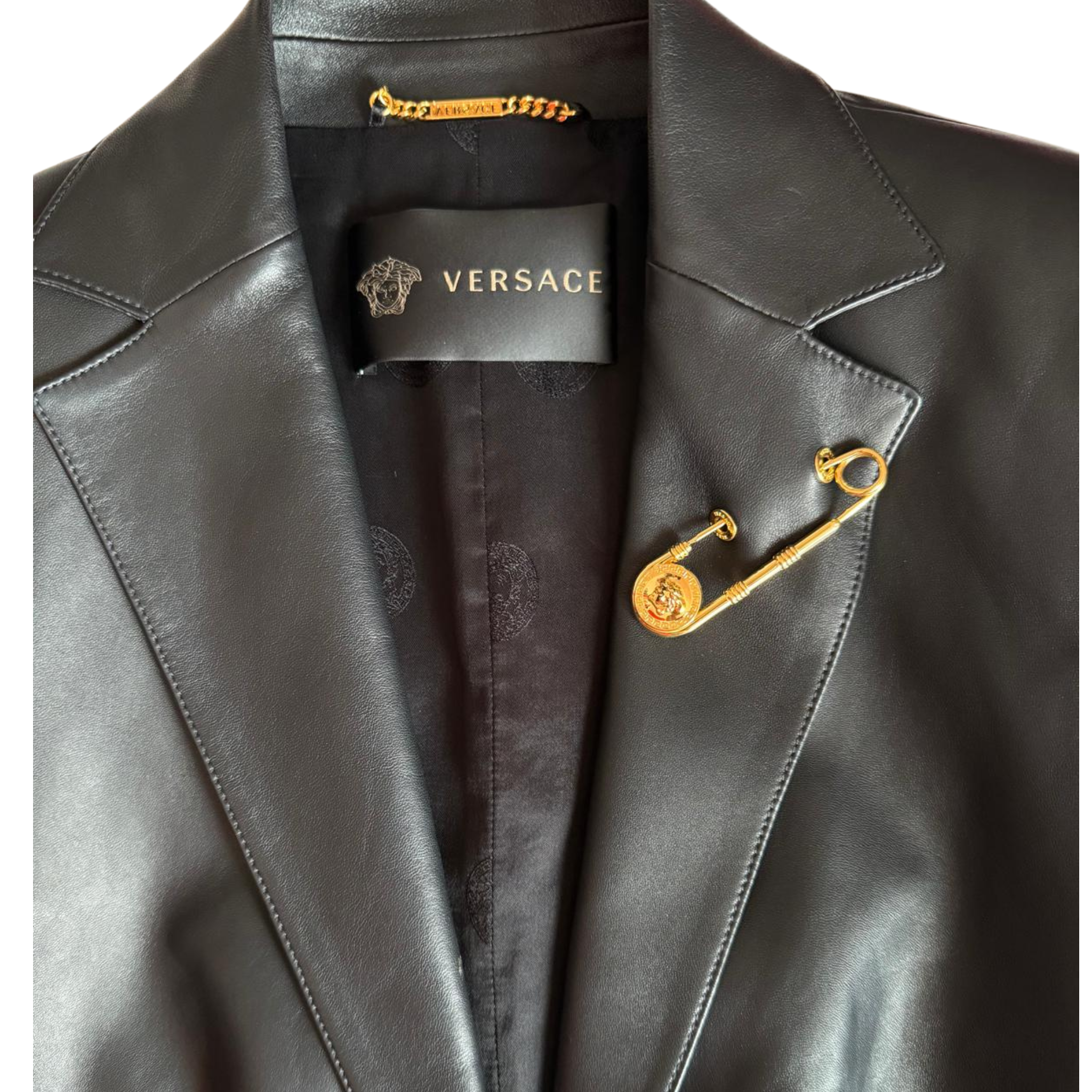 Versace Lederjacke/Blazer