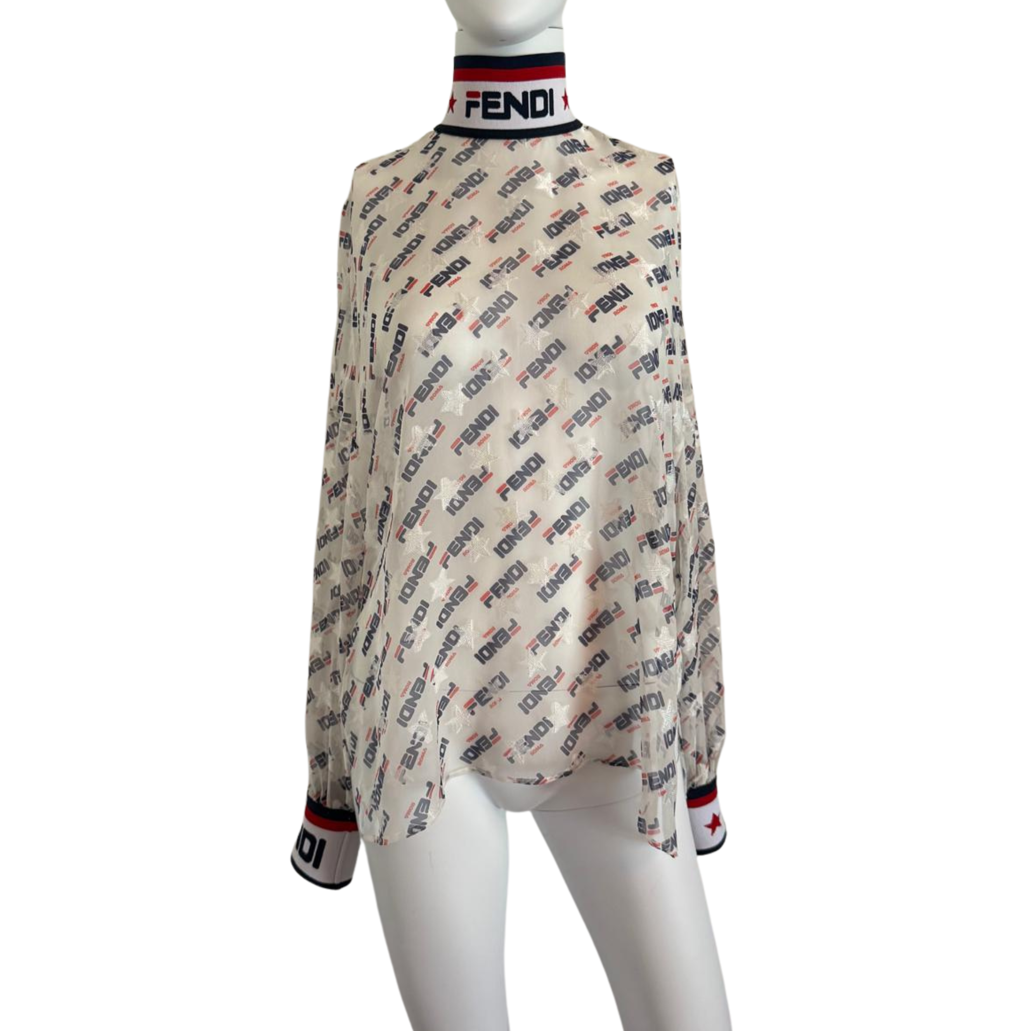 Fendi x FILA Seidenbluse