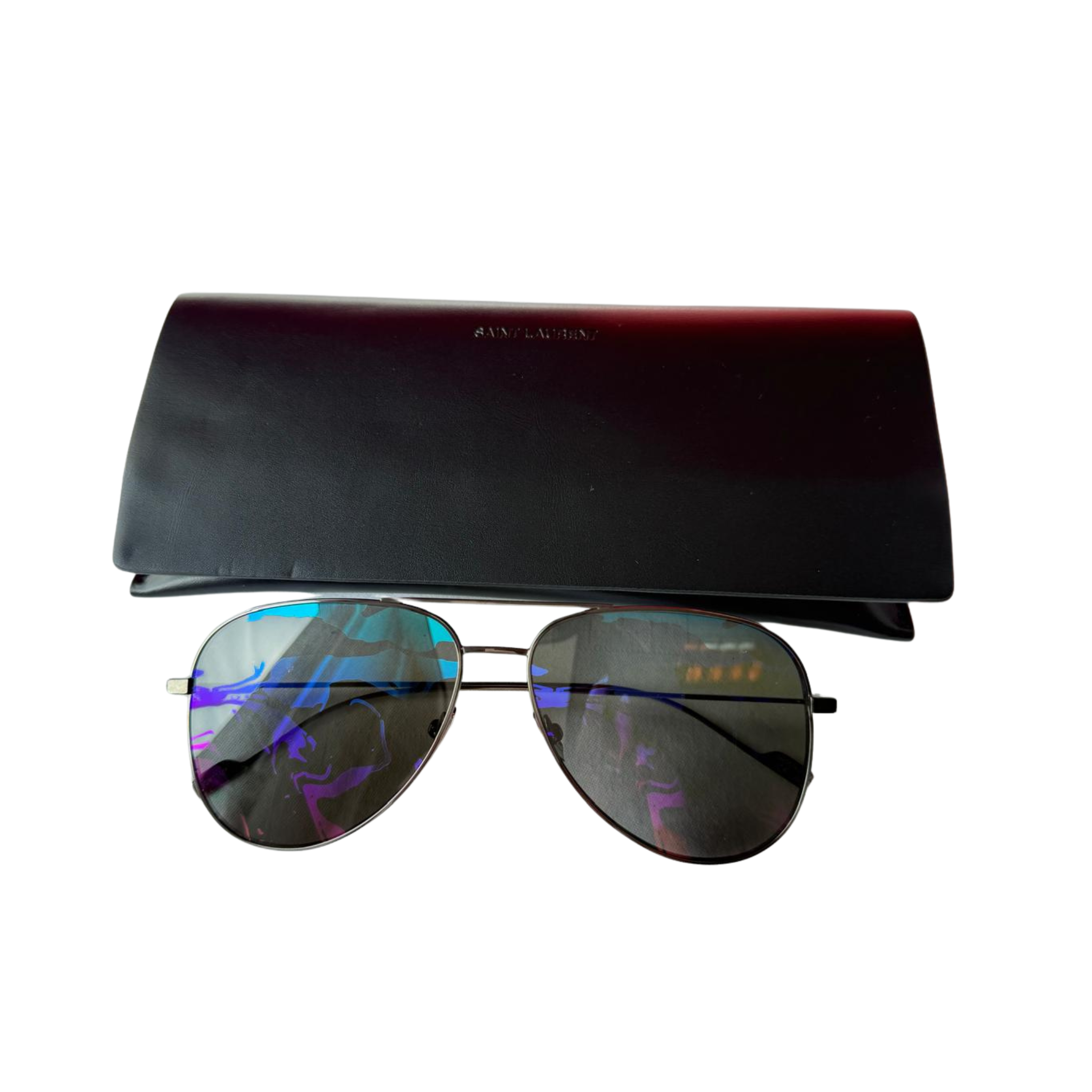 Saint Laurent, blau violett schimmernd