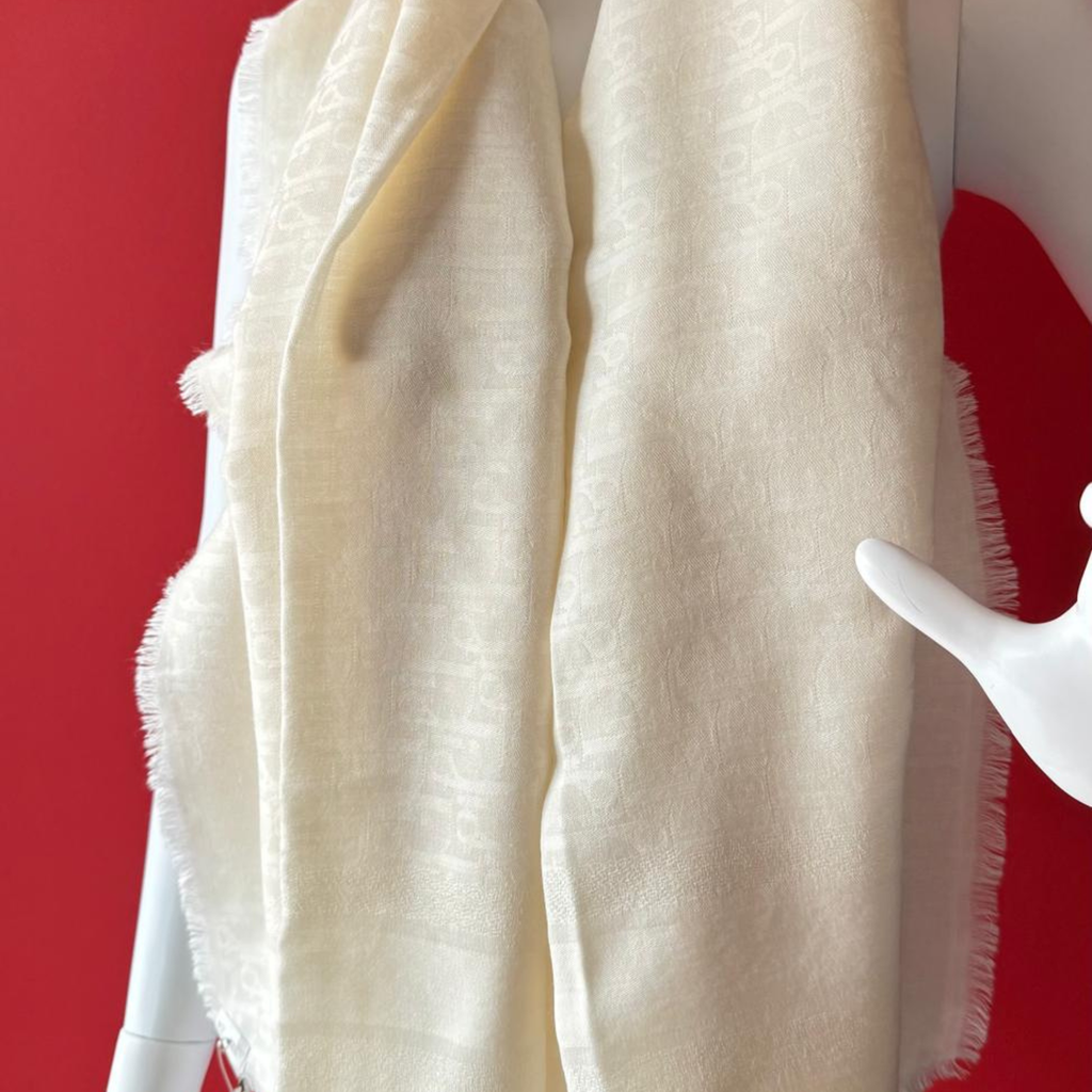 Dior Schal, schimmernd creme