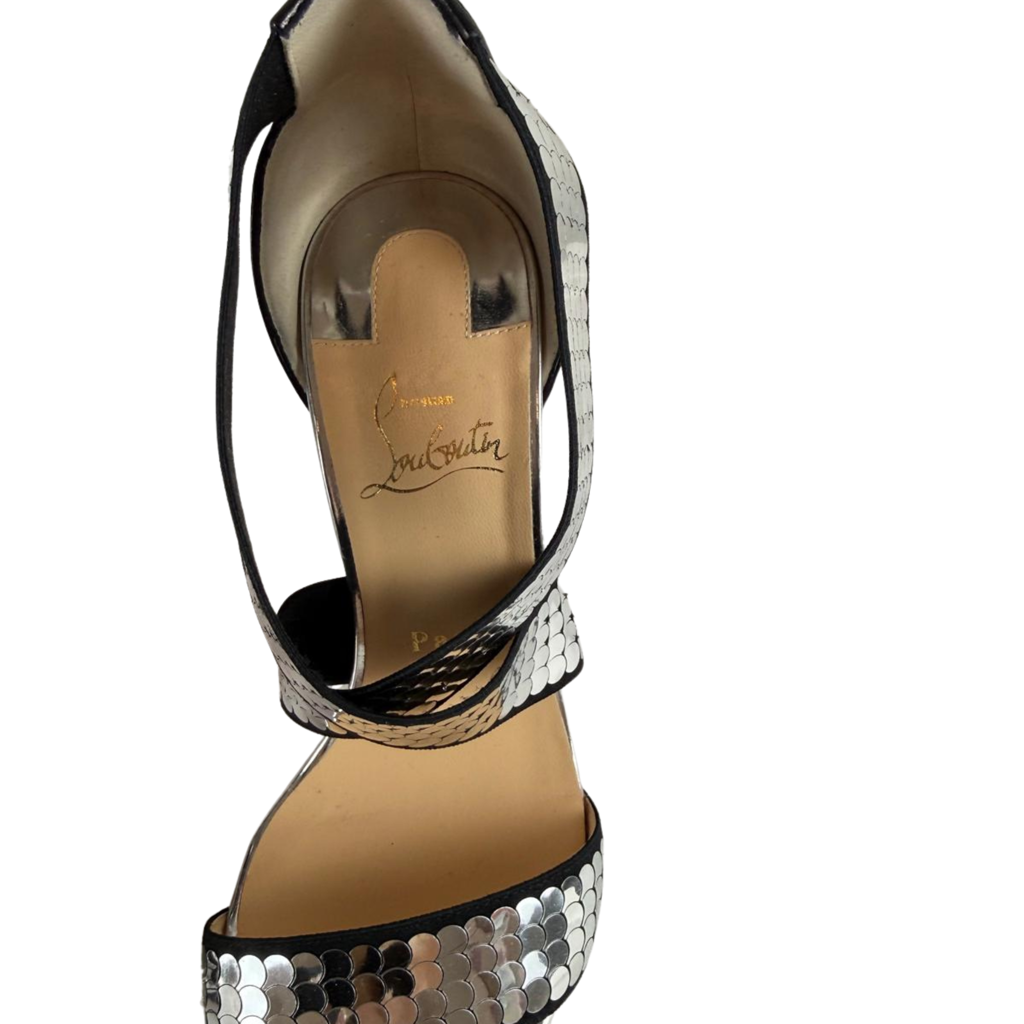 Louboutin Disco Sandalen, Gr. 37.5