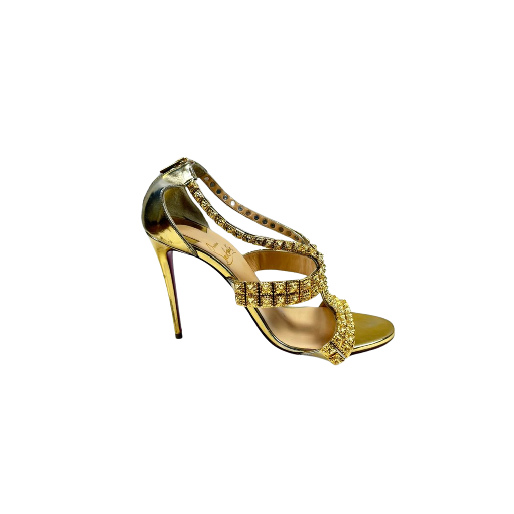 Louboutin Sandalen mit Nieten, Gr. 37.5