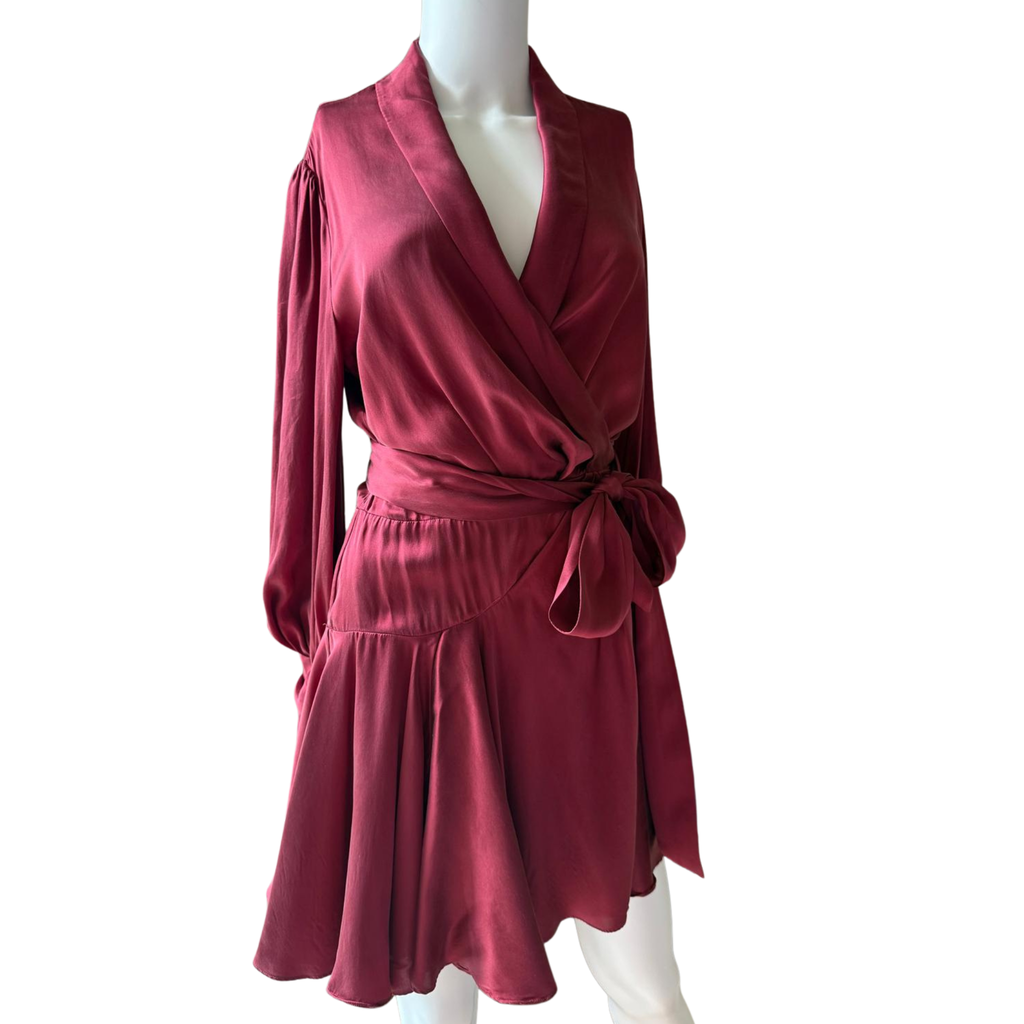 Zimmermann Seidenkleid, bordeaux