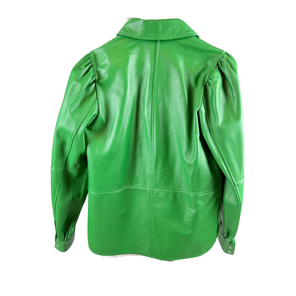 Ganni Leder Bluse