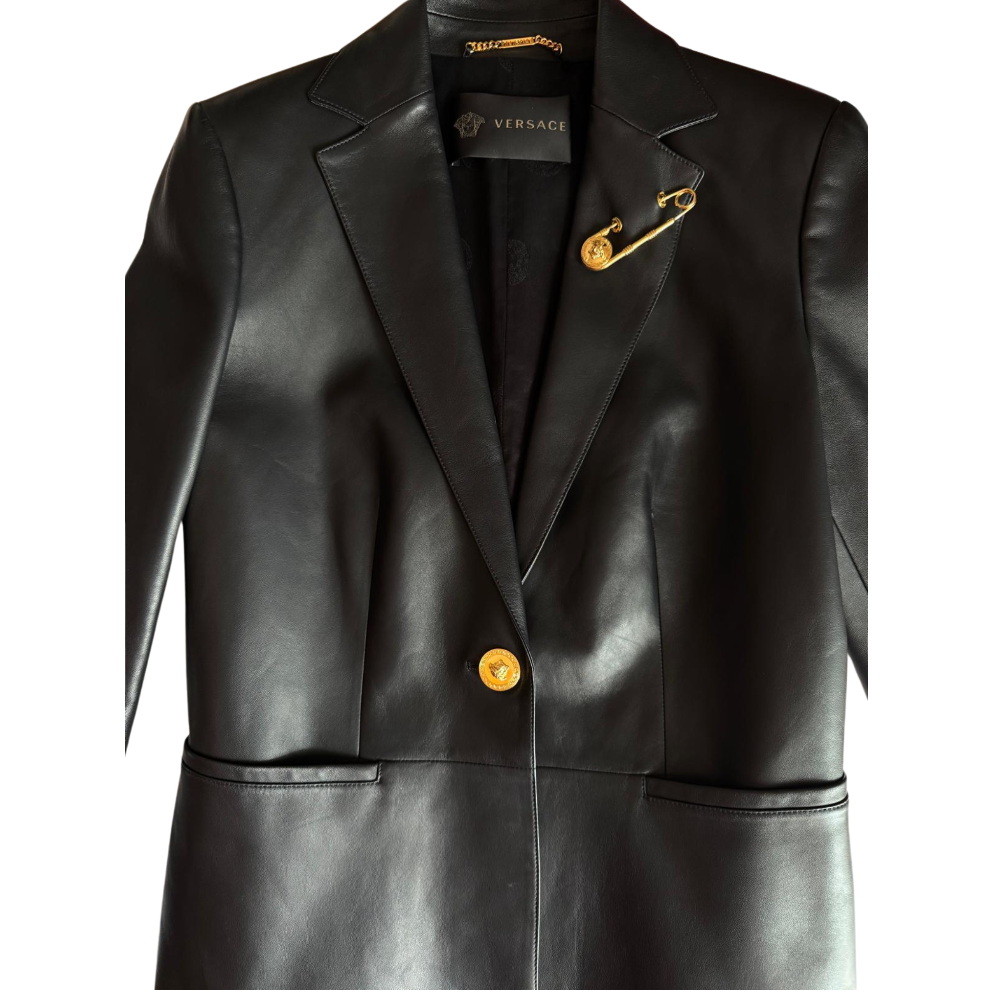 Versace Lederjacke/Blazer