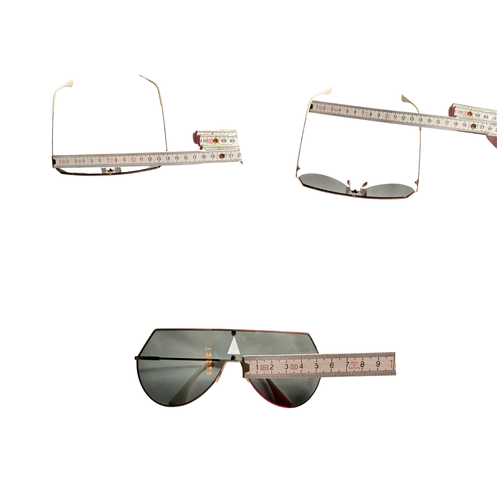 Fendi Eyeline Sonnenbrille im Aviator-Stil mit einem goldenen Rahmen
