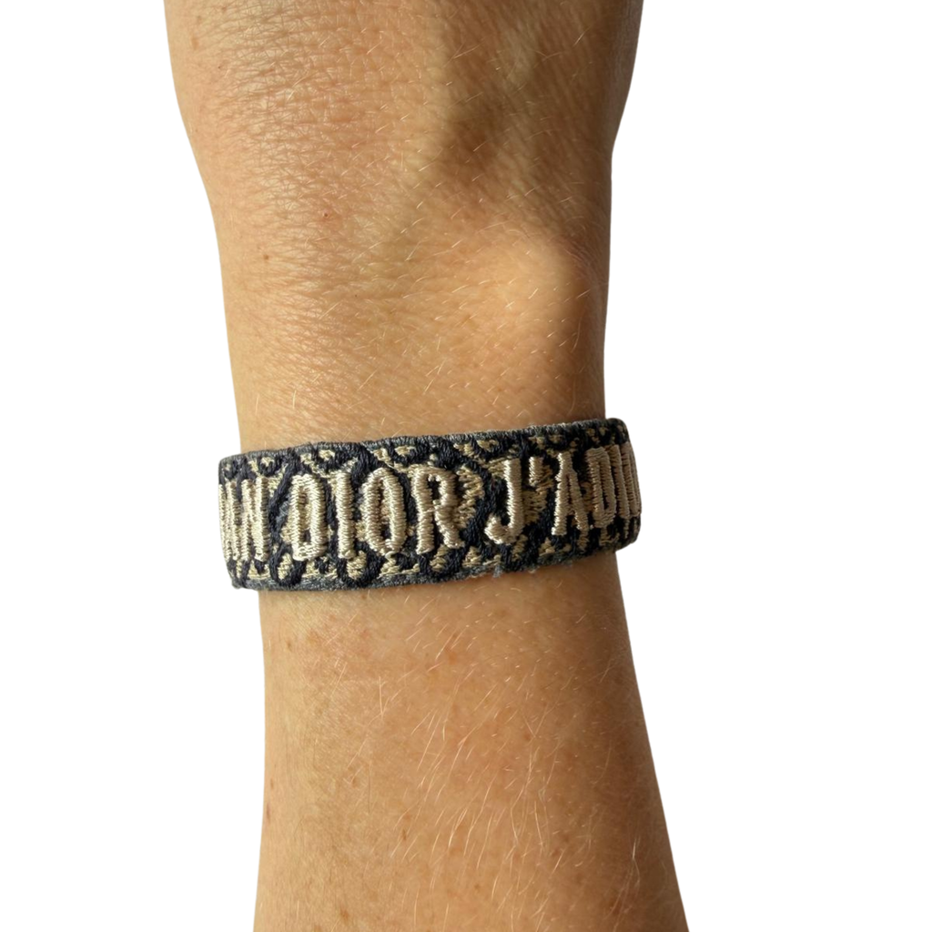 Dior J'adior Armband aus gewebter Baumwolle