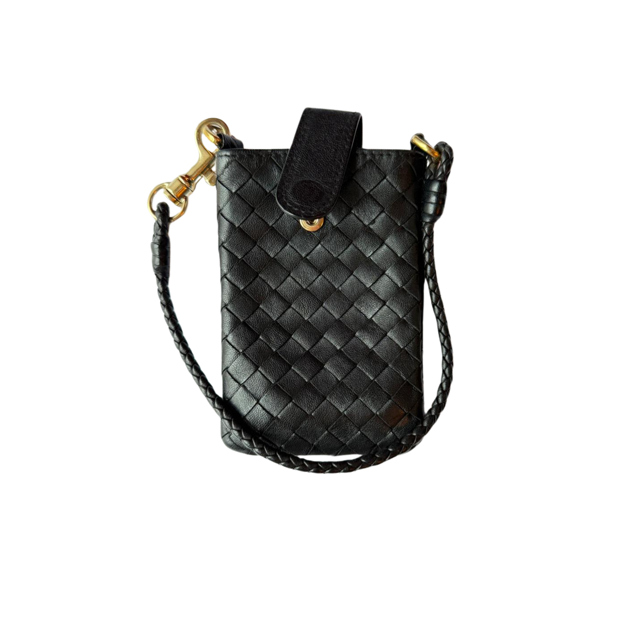 Bottega Veneta, Lammleder, Handyhülle mit Kette