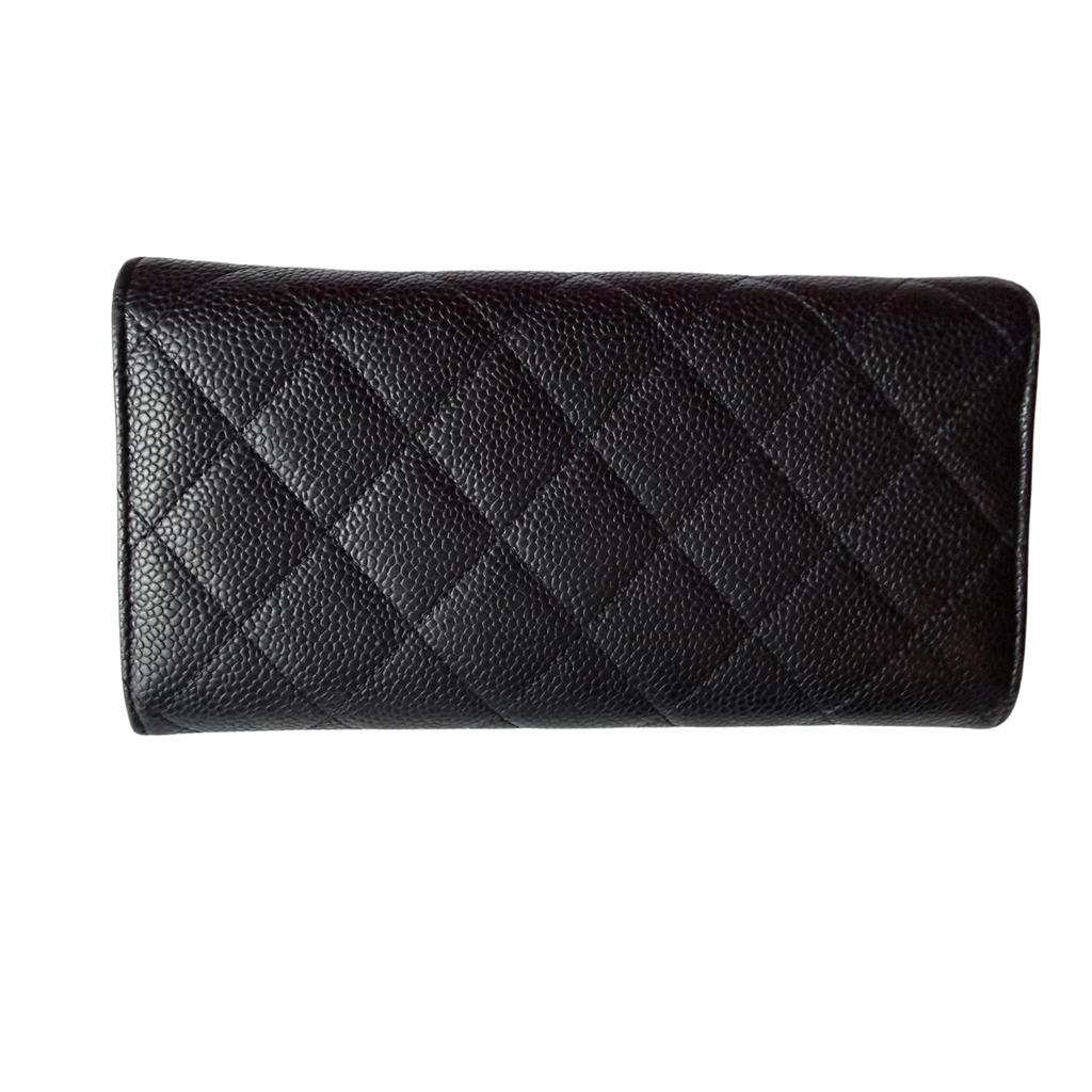 Chanel Portmonee, SHW, Kaviarleder