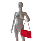 Louboutin Clutch, Loubiposh Matte Leather Bag, Neon Pink