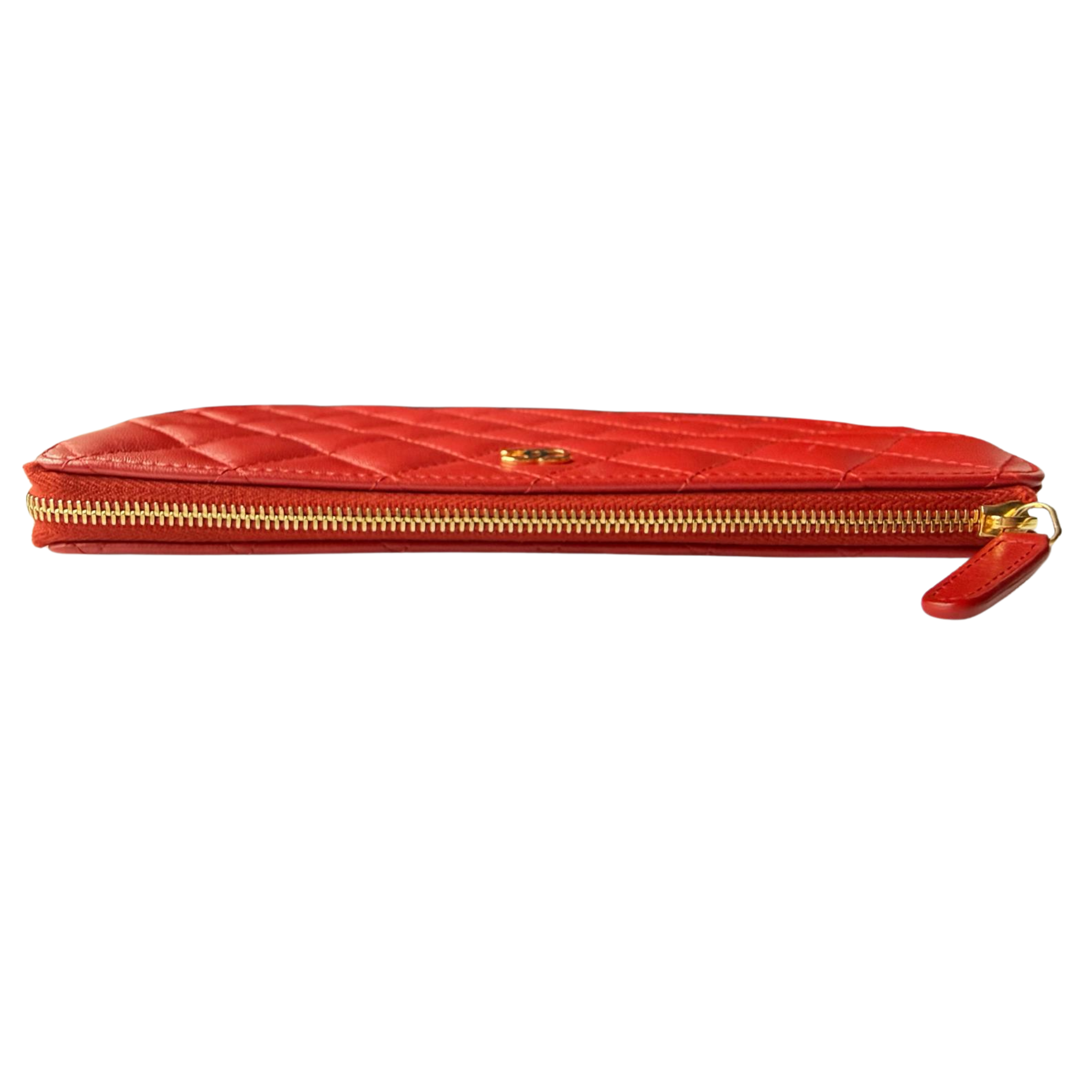 Chanel Pochette aus rotem Kalbsleder