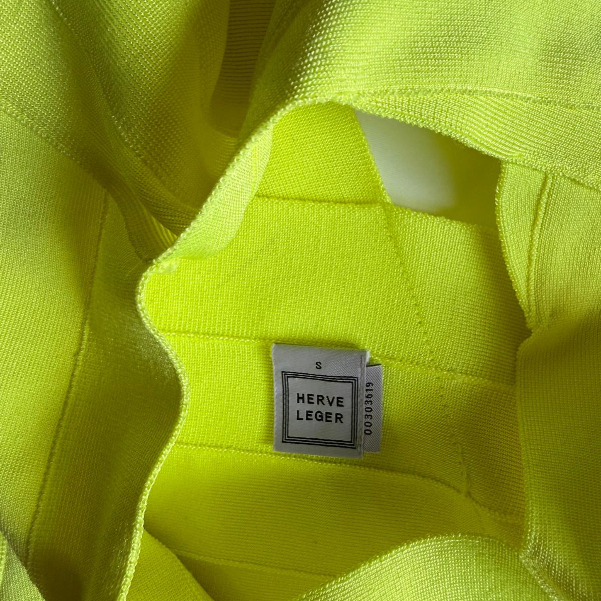 Herve Leger Badeanzug, neongelb