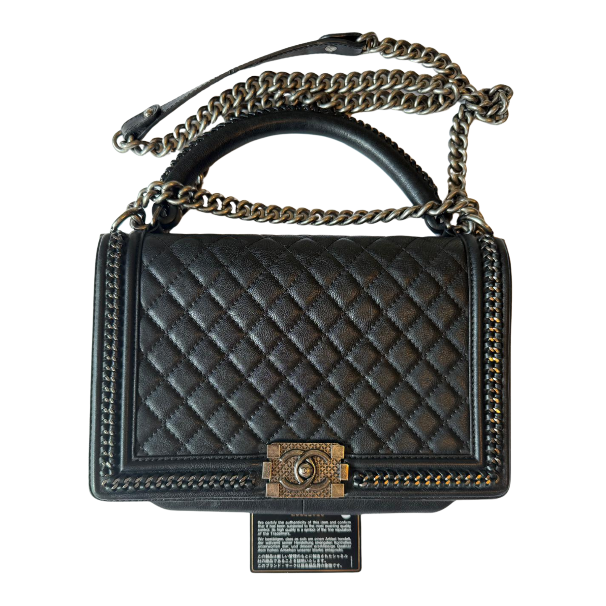 Chanel Boy Bag Large, Limited Edition mit Kettenrand