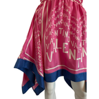 Valentino Logo Print Seidenkleid