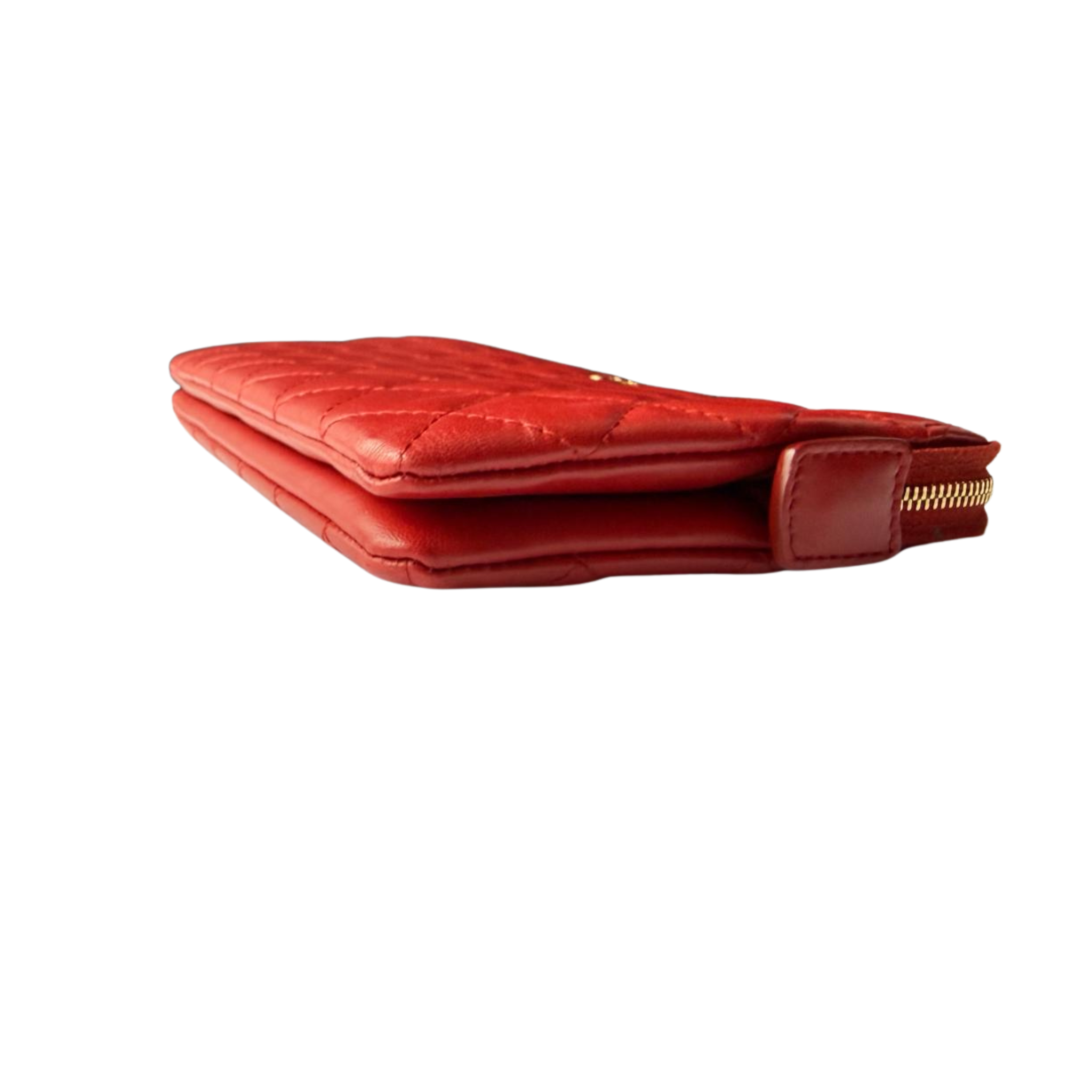 Chanel Pochette aus rotem Kalbsleder