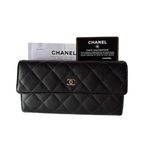Chanel Portmonee, SHW, Kaviarleder